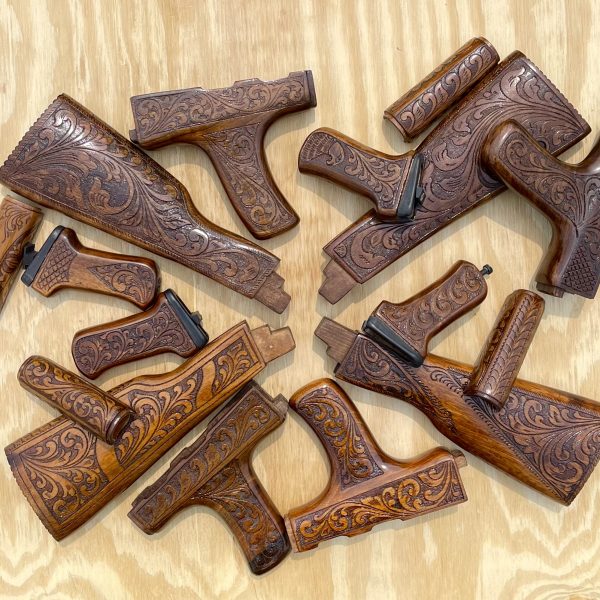 Custom Hand-Carved AK Stocks